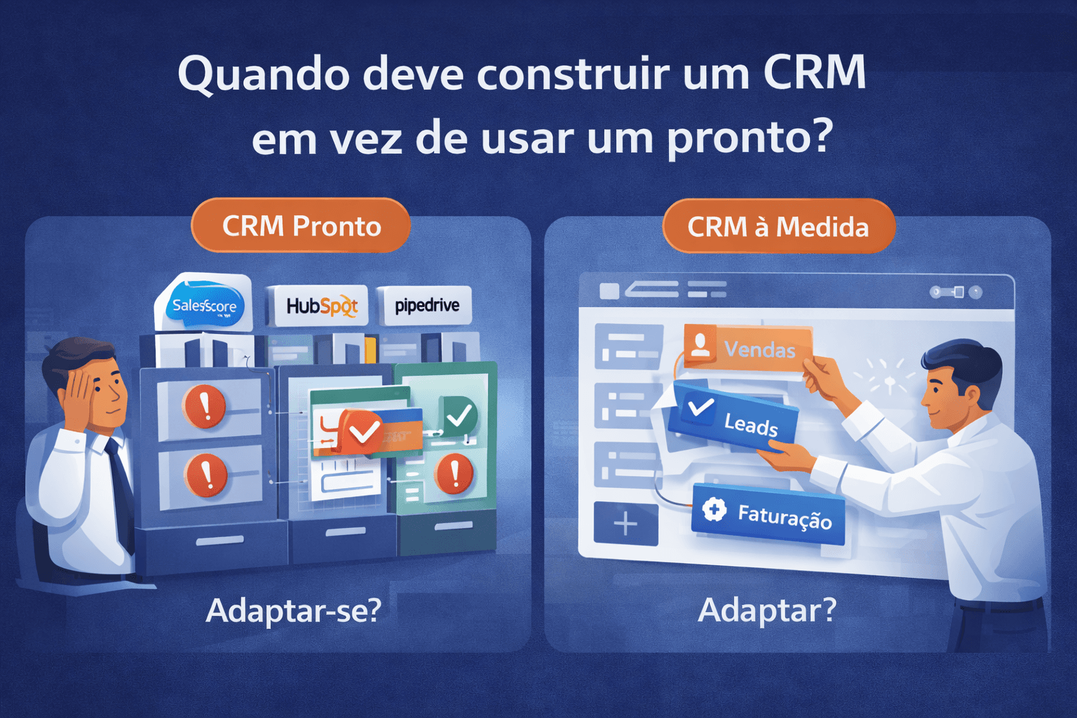 Quando deve construir um CRM em vez de usar um pronto?